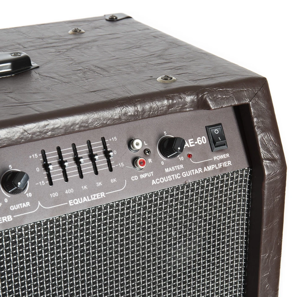 AE-60 Akustik-Verstärker 60W 2 Kanäle Gitarre Gesang Chorus Reverb CD-Input EQ - Bild 3 von 4