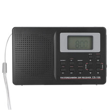 Portable FM/AM/SW Radio BT5.0 Digital Recorder LCD Display Support TF MP3 3.5Mm
