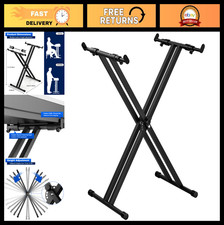 Adjustable Portable Keyboard Stand for 54-88 Key Digital Pianos - Double-X Desig