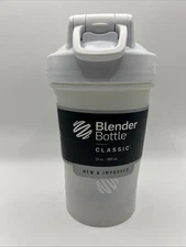 BlenderBottle Classic Shaker Bottle, 20 Oz BPA White