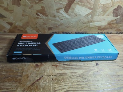 Kabellose Multimedia-Tastatur schwarz CANYON ultradünne Ameisen-Fingerabdruckbeschichtung 