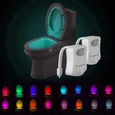 Toilet Night Light Motion Sensor - 2Pack The Original 16 Color Changing LED Toil
