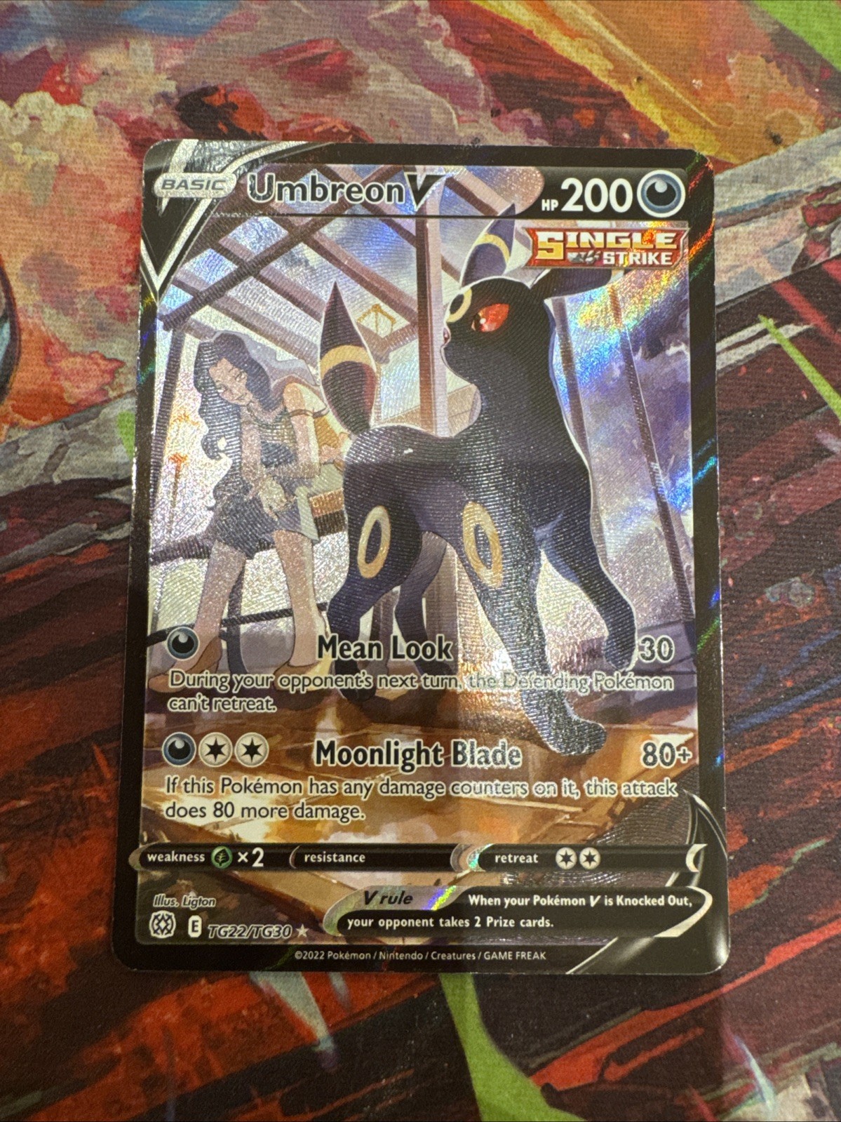 Pokemon TCG Umbreon V TG22/TG30 Holo V Rare Brilliant Stars Trainer Gallery