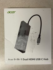 Acer 9 in 1 USB C Hub Dual HDMI Adapter 4K w/USB 3.0 SD/Micro SD for Laptop PC