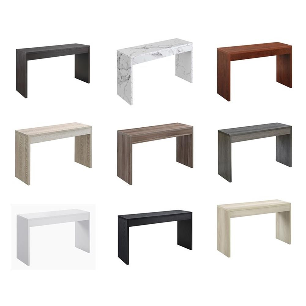 Convenience Concepts White Faux Marble Northfield Wood Hall Console Table
