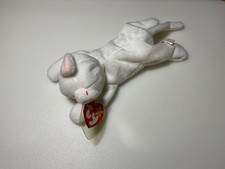 Ty Beanie Baby - FLIP the White Cat 7.5" NEW MWMTs Plush Stuffed Animal Toy