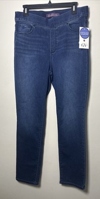 NWT Gloria Vanderbilt Sz 10 Amanda Pull On Classic Rise Jeans Invincible Stretch