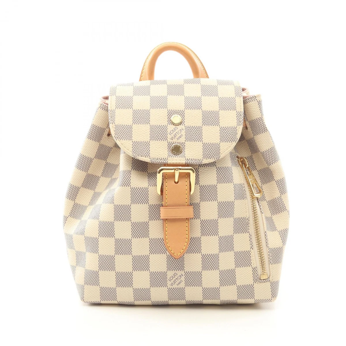 louis vuitton backpack brown checkered Damier Ebene Josh Black Exterior Top Worn Checkered Tote Louis Vuitton Daisy