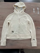 Tracksmith FREYA XS Wool Blend Full Zip Hoodie Jacket Cream Woman s