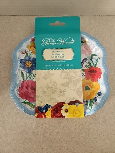 Brand New Pioneer Woman Melamine Brilliant Blooms Spoon Rest!