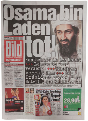 BILD Zeitung 03.05.2011 Mai Osma bin Laden tot , Osma bin Laden Opfer