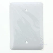 Taymac WMTW-B Metal Mid-Size White Textured Blank Wallplate Cover