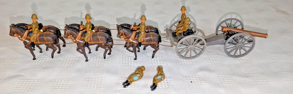 Gran Bretaña 50 mm British Boer War Royal Artillery Team Wagon con juego de tripulación Inglaterra Foto 2 de 4