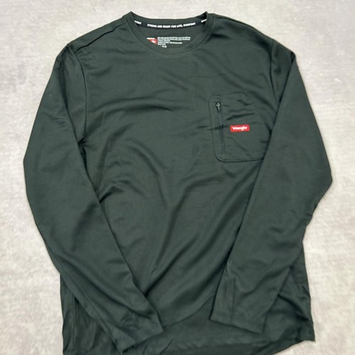 Wrangler T-Shirt long sleeve outdoor sports top with logo Men's S - Picture 2 of 4