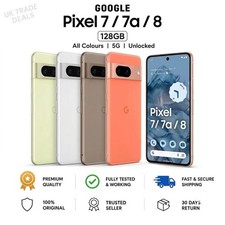 Google Pixel 8 -  Pixel 7A  - Pixel 7 / 128GB 5G Unlocked Smartphone -Pristine