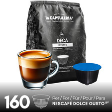 Intense Decaf Coffee 160 Pods Compatible with Nescafé Dolce Gusto 0.20 per lighter