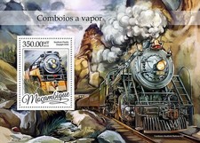 STEAM TRAINS Southern Railway Locomotive Train MNH Stamp Sheet (2016 Mozambique)