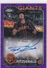 TYLER FITZGERALD 299 ROOKIE AUTO RC GIANTS 2024 TOPPS CHROME REFRACTOR AUTOGRAPH