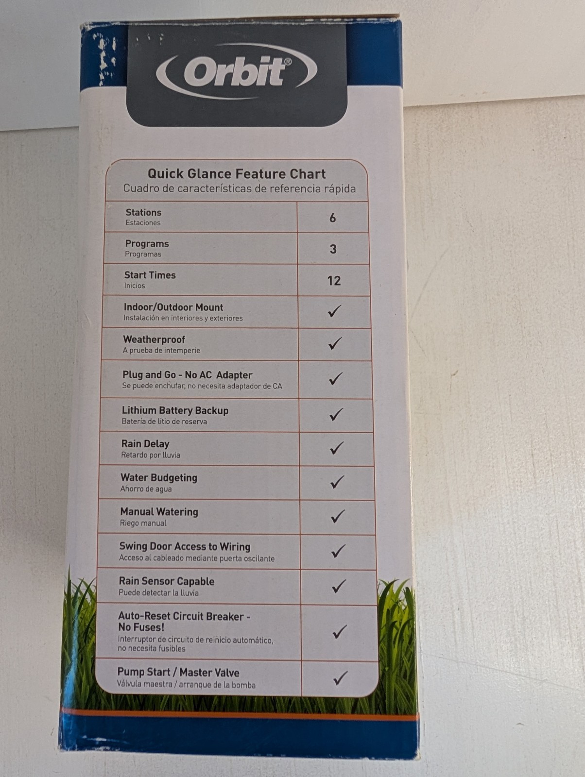 Orbit 57896 6-Station Easy-Set Logic Indoor/Outdoor Sprinkler Timer w/Lock