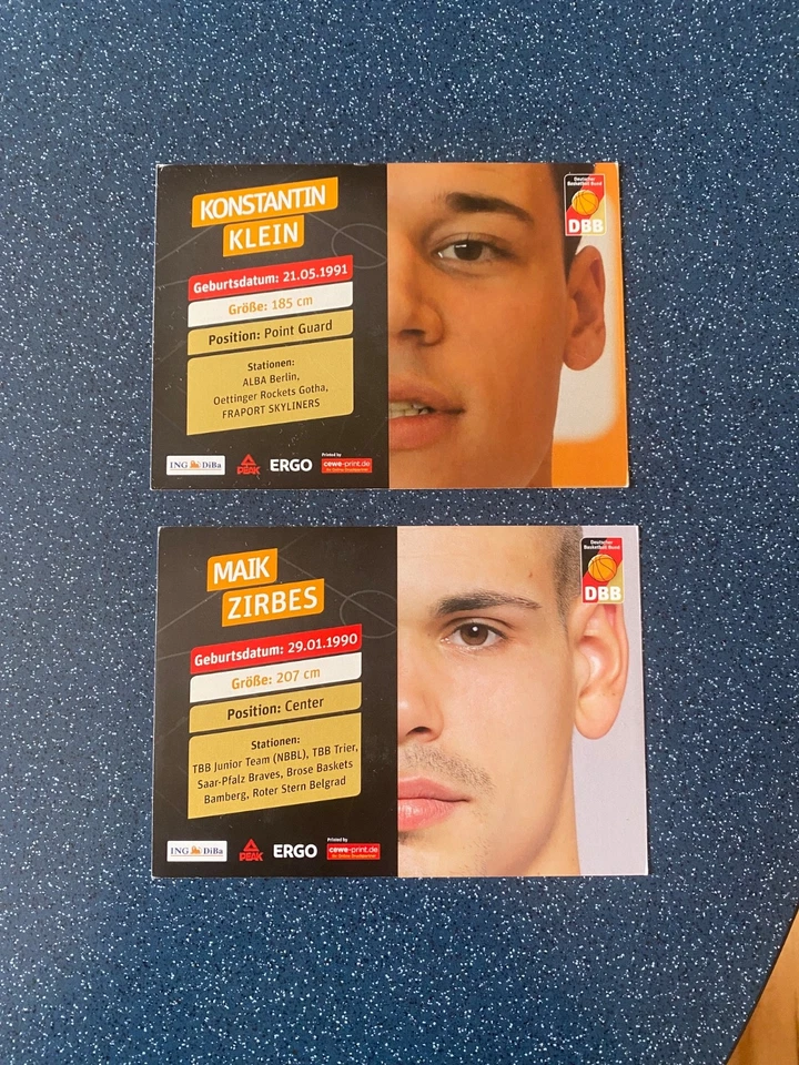 14 Autogrammkarten     Deutscher Basketball Bund  DBB  signiert - Bild 4 von 4