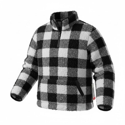Epic Threads Black and White Checkered Fleece Pullover NWT Size 7 Warm Cozy