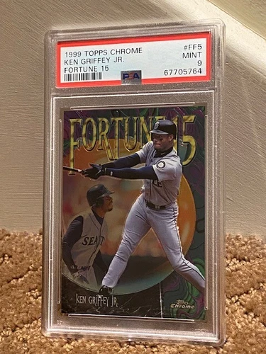 1999 Topps Chrome Ken Griffey Jr. PSA 9 Fortune 15 card NEW CASE LOW POP