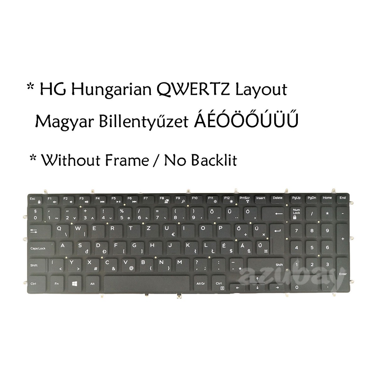Hungarian QWERTZ Laptop Keyboard For Dell Vostro 3591 5568 7570