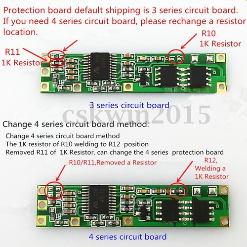 Battery BMS Protection PCB Board fr 3-4 packs 18650 Li-ion lithium Batterie Cell - Bild 11 von 11