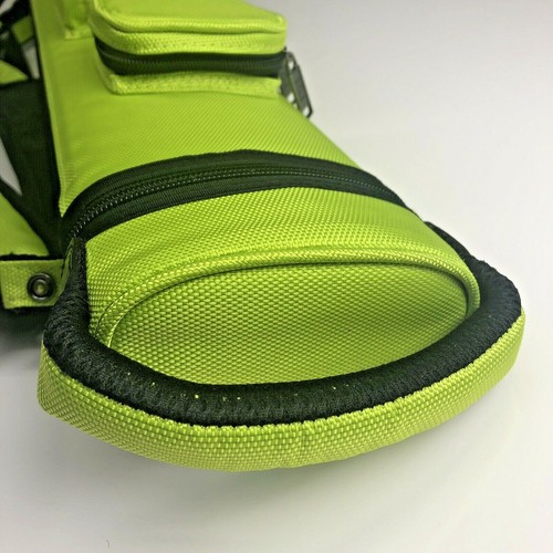 J&J Lime Green Duranylon Pool Cue Case – Holds 3 Butts & 4 Shafts (3x4) With Backpack Straps