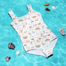 Girls Unicorn Swimsuit Rainbow Swimsuit Kids One Piece Swimsuit