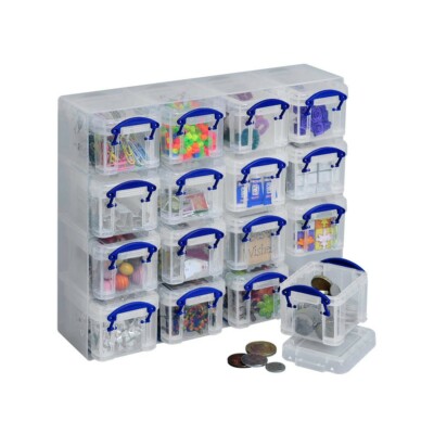 16 Really Useful Aufbewahrungsboxen 0,14l transparent