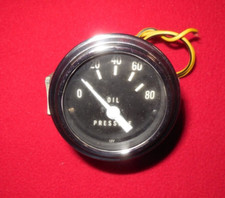 Vintage Stewart Warner 2 18 0 - 80 Psi Electric Oil Pressure Gauge Boat Jeep
