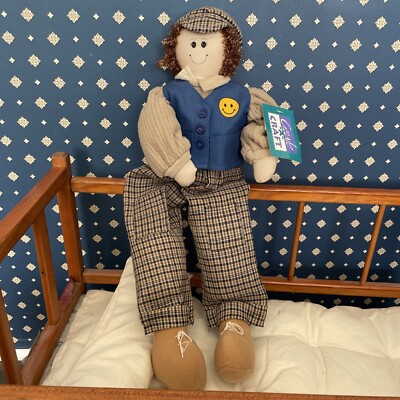 Vintage Puppe Create-A-Craft Walmart Mitarbeiter Mitarbeiter Regal Sitter männlich