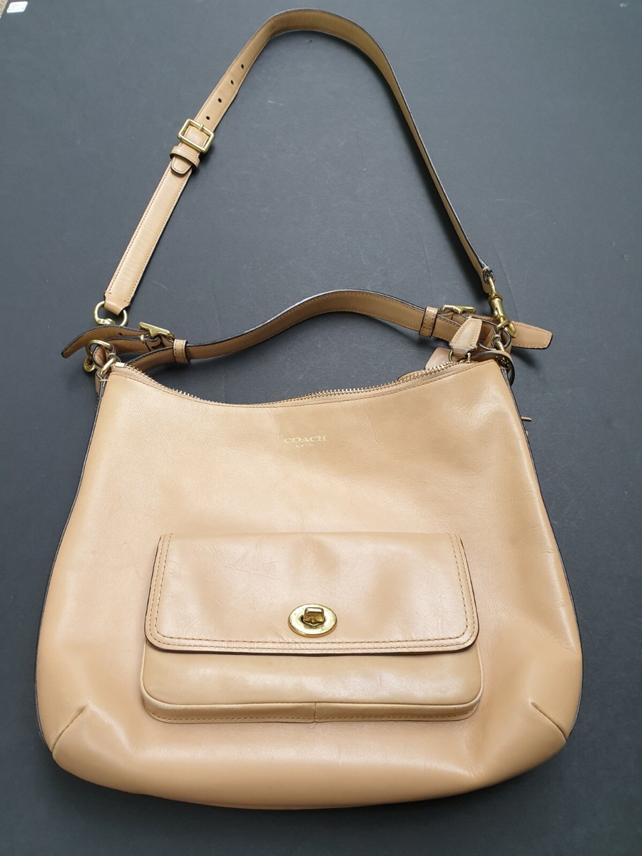 Coach Purse Courtenay Leather Tassel Duffle Shoulder Bag Hobo