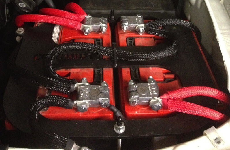 Battery Cable Relocation Kit 4 Ga OFC COPPER 12' 3'- Snake Skin Wiring Marine E - Foto 6