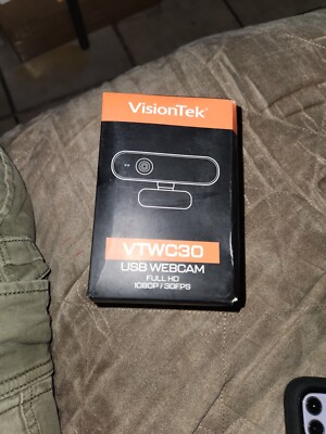 VisionTek VTWC30 Premium Full HD (1080P 30FPS) Webcam, for Windows, Mac, Linux,