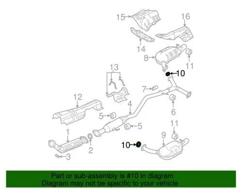 Sello silenciador genuino Mazda AJ19-40-305 Foto 2 de 2