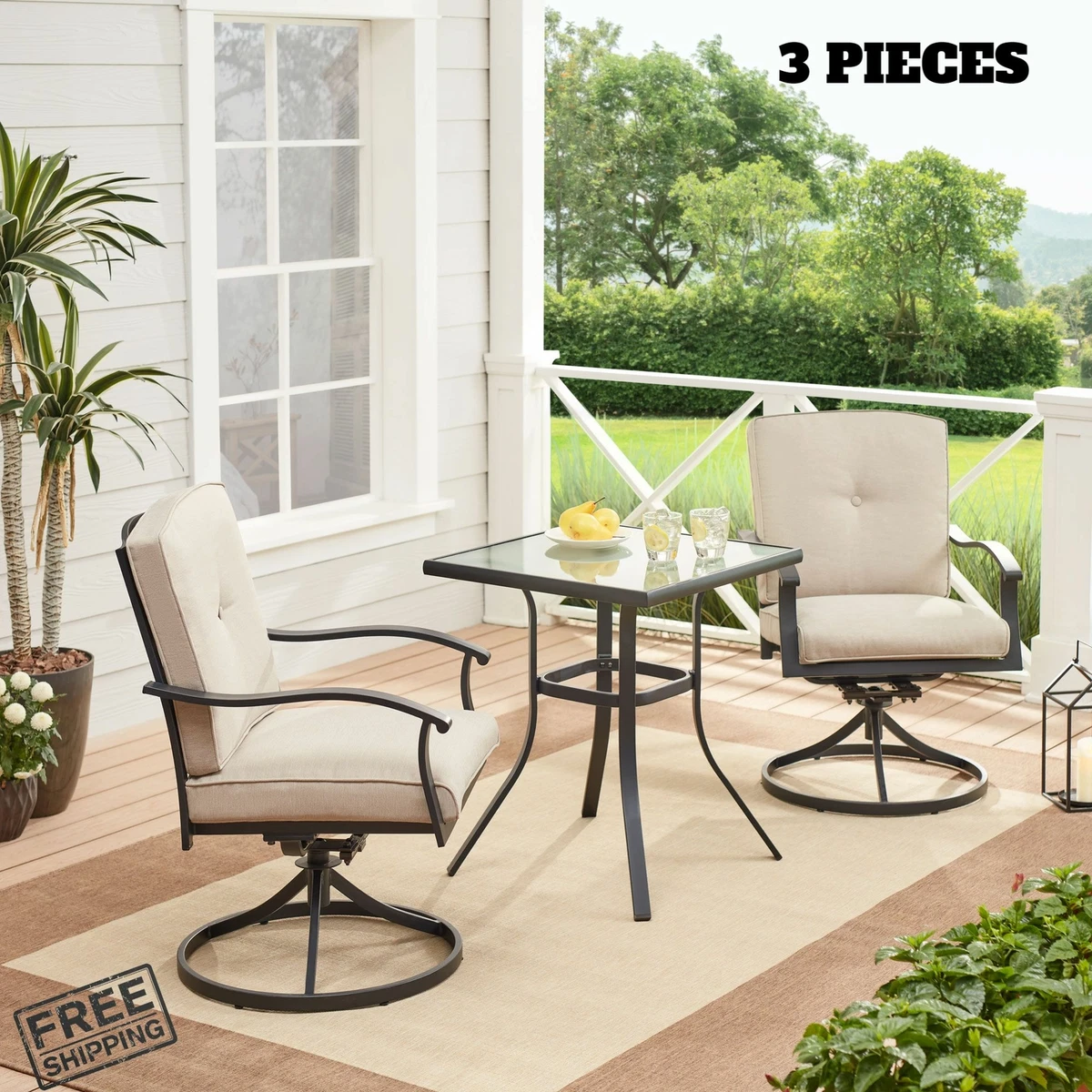 Outdoor rocking 2024 chair bistro set