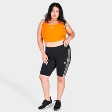 ADIDAS ORIGINALS CROP TANK PLUS SIZE BRIGHT ORANGE NWT SIZE 2X