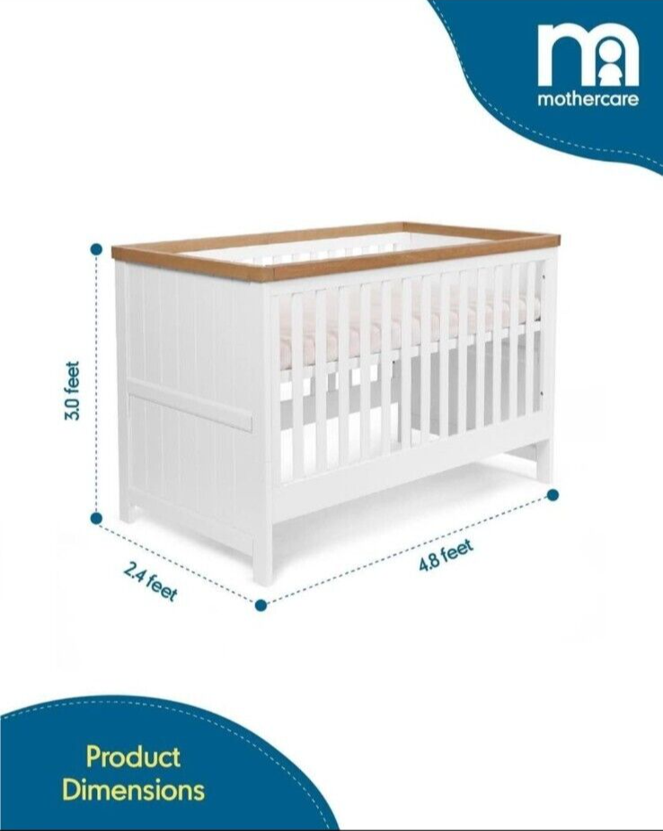 Mothercare Lulworth Cot Bed White Mothercare Lulworth White COT