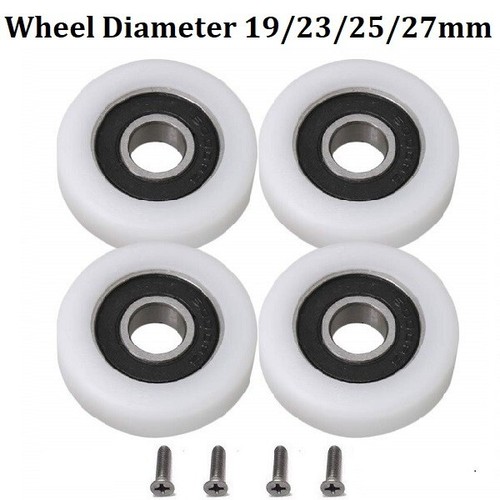 Set of 4 x Shower Door Rollers/Spares/Wheels 19, 23, 25 or 27mm Wheel Dia SRW eBay