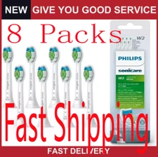 8x Packs White W2 for Philips Sonicare DiamondClean Toothbrush Heads Fast Ship*