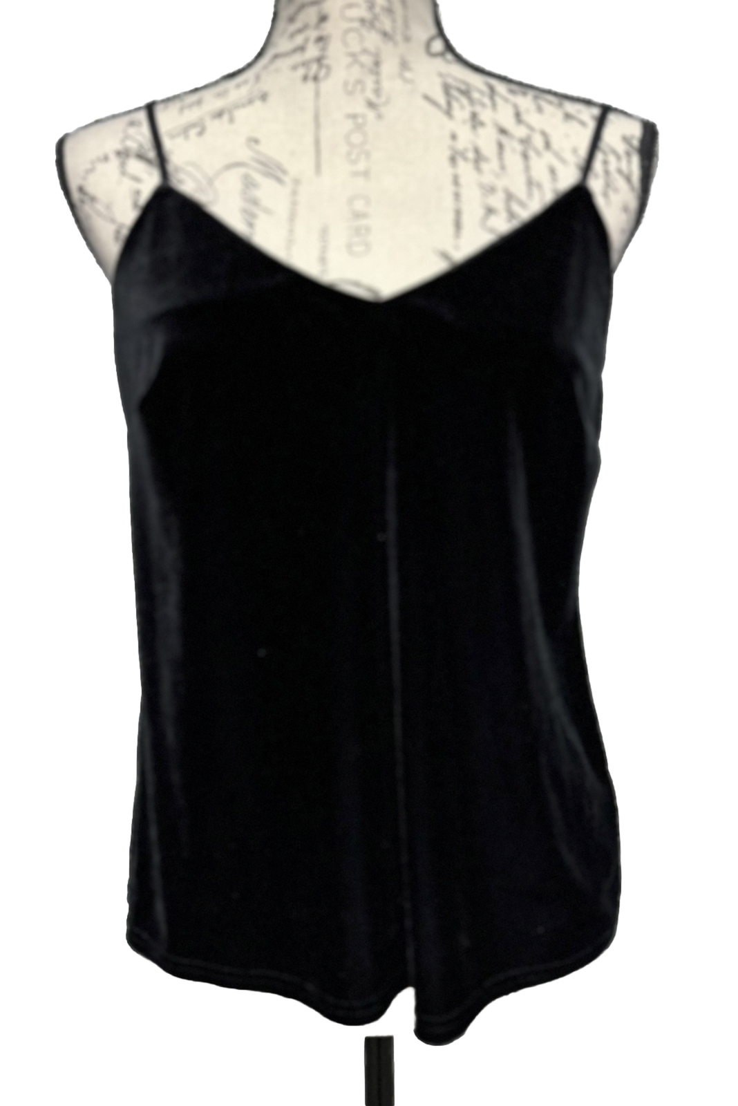 A New Day Women’s Black Velvet Like Velour Cami Top Size XS