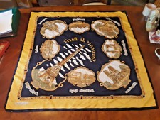 J. Mico Sancho Souvenir Scarf 33"x33" Paris France - Black Gold