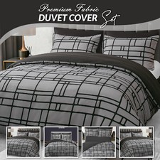Duvet Cover Set King Size Luxury Reversible Quilt Cover Bedding Set Double