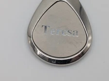 Namesake "Teresa" Keychain Silver toned Metallic