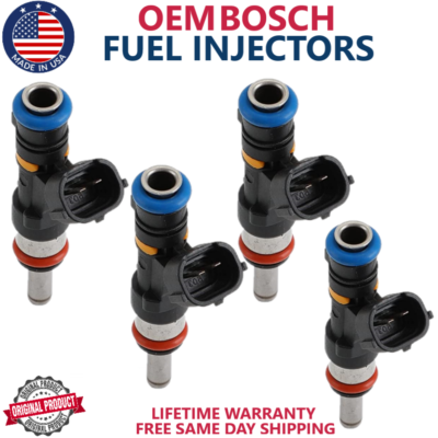 #ad #ad x4 GENUINE BOSCH Fuel Injectors For 2008 2013 Mitsubishi Lancer 2.0L I4 1465A029 $113.36