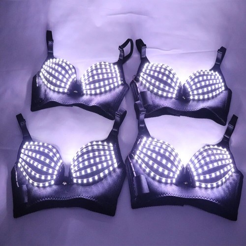 Luminous LED Light Bra Sexy Nightclub Bar Dance Rave Stage Festival Costume - Foto 3 di 7