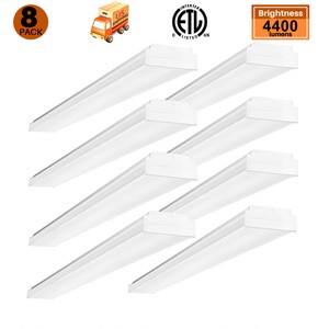 fixture linear flush ceiling wrap mount lighting led inch pack office light