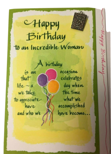Blue Mountain Arts Charm Greeting Card, Happy Birthday to an Incredible Woman - Picture 1 of 5